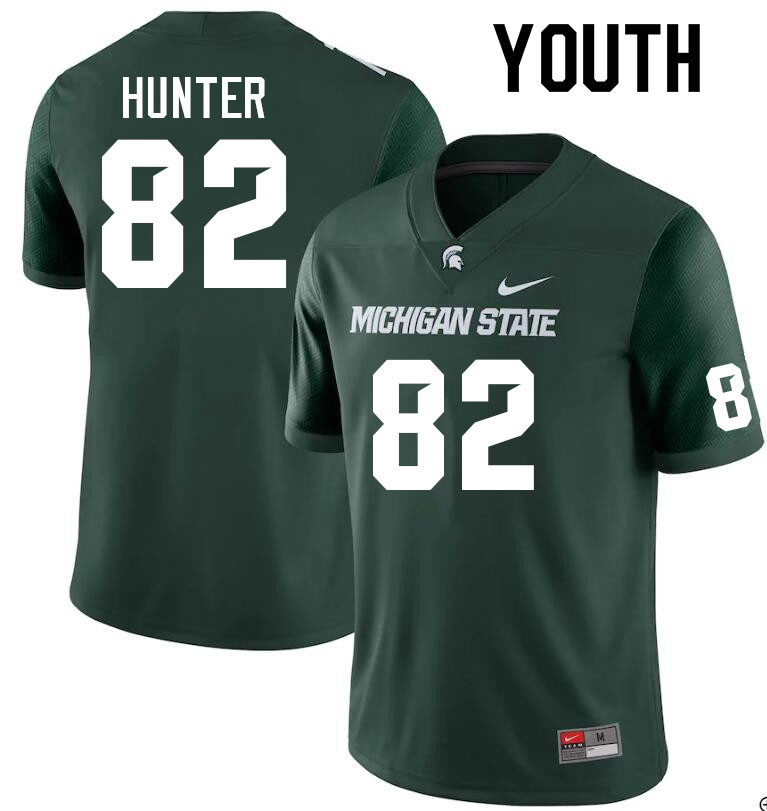 Youth #82 Nick Hunter Michigan State Spartans College Football Jerseys Sale-Green